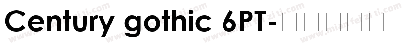 Century gothic 6PT字体转换